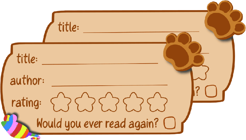 The book-rating labels included in the Reading Challenge Pack